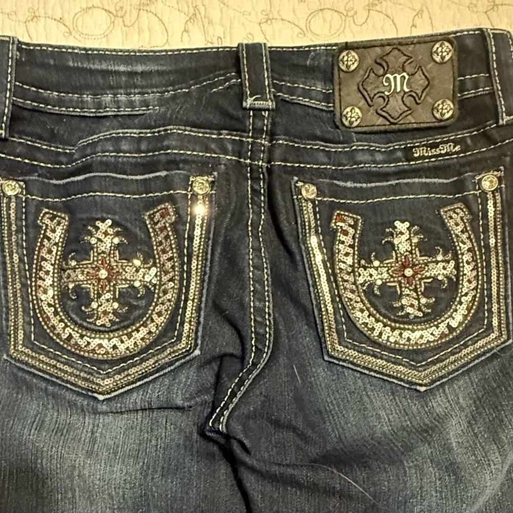 Miss Me Signsture Boot Cut Dark Blue Jeans